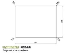 Lorreine 3415R Luxe rvs anderhalve spoelbak 3415cm vlakbouw onderbouw en opbouw 1150178230