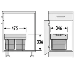 Hailo Tandem RB Afvalemmer 1153449152