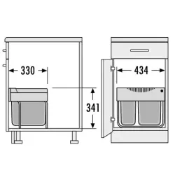 Hailo Tandem S 2 Afvalemmer 1153449212