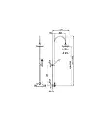 Cisal Arcana Ceramic Thermostatisch Douchekolom Oud Koper AC00408026