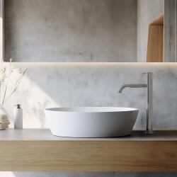 Waterevolution Flow wastafelkraan hoge uitloop voor waskommen incl. click plug chroom T11501