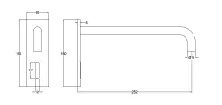 Waterevolution Flow elektronische wastafelkraan met infrarood sensor chroom met uitloop 25cm T1161EE01-25