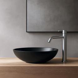 Waterevolution Flow wastafelkraan hoge uitloop voor waskommen incl. click plug volledig RVS T115IE