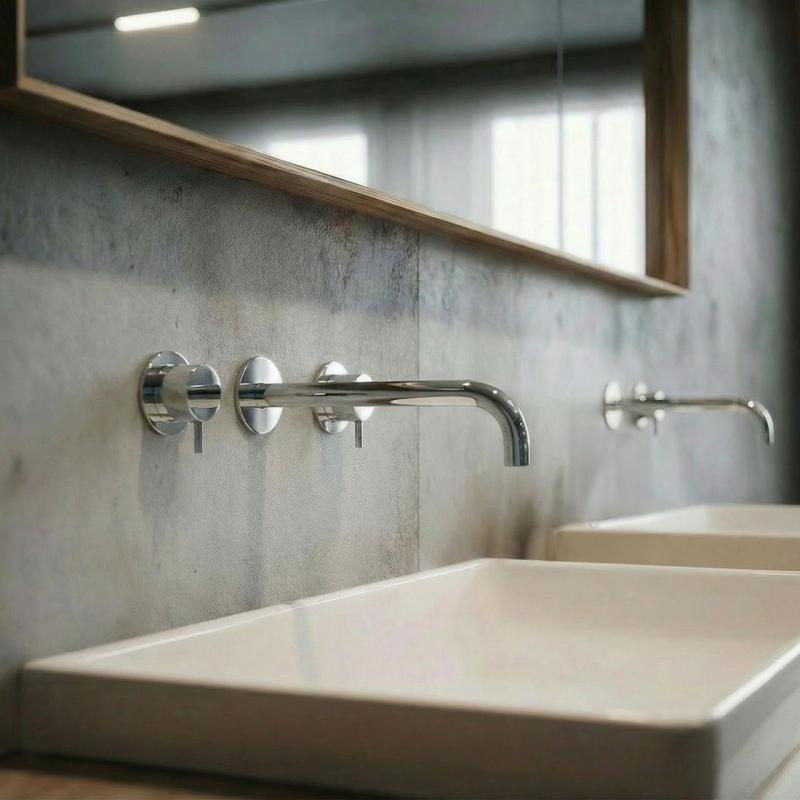 Waterevolution Flow 3-gats Inbouw Wastafelkraan Chroom met uitloop 21 cm T1163F01-21