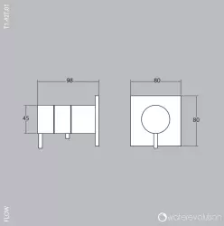 Waterevolution Flow inbouw douchethermostaat ronde rozet chroom T142TB01