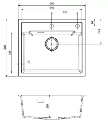 Reginox Amsterdam 54 Regi-graniet tapwing spoelbak grijs opbouw R31056