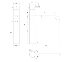 Waterevolution Flow keukenmengkraan massief RVS T150IE