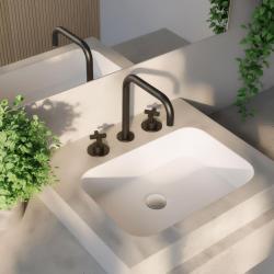 Waterevolution Cruz 3-gats wastafelkraan mat zwart 1208916602