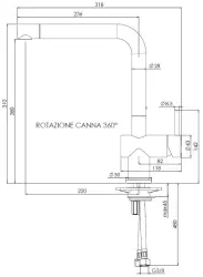 Reginox Yadkin keukenkraan met draaibare uitloop chroom K1060K R31674