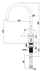 Reginox Spring Inox keukenkraan draaibare uitloop volledig RVS R31780