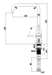 Reginox Logan Inox keukenkraan draaibare uitloop volledig RVS R31797