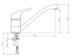 Reginox Ela Basic keukenkraan met draaibare uitloop R31599