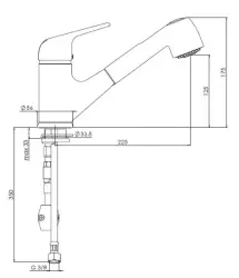 Reginox Jerico Basic keukenkraan met sproeidouche uitloop R31605