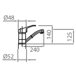 Caressi Basic Line Chroom eenhendel keukenmengkraan CABL110CH 1208920582