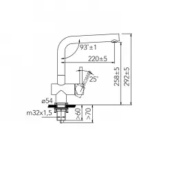 CARESSI Stainless steel eenhendel keukenmengkraan RVS volledig roestvrij staal CA108I ECO 1208920626