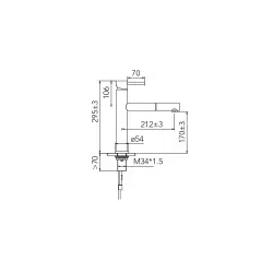 CARESSI Black Line eenhendel keukenmengkraan met uittrekbare kraanuitloop RVS zwart CA116BK U ECO 1208920652