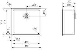 Reginox New Jersey rvs spoelbak 40x37 nieuw model T09J2LLU06GDS R32794 