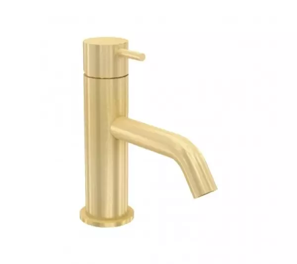 Waterevolution Flow wastafelkraan PVD geborsteld light gold T110WGE