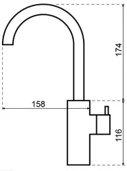 Waterevolution Flow wastafelkraan hoog model geborsteld messing T1121FULE