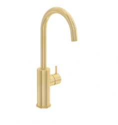 Waterevolution Flow wastafelkraan hoog model PVD geborsteld light gold T1121FUWGE