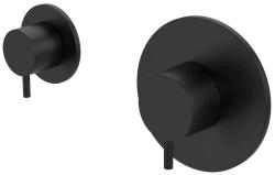 Waterevolution Flow inbouw douchethermostaat met 1 omstelkraan mat zwart 1208920978