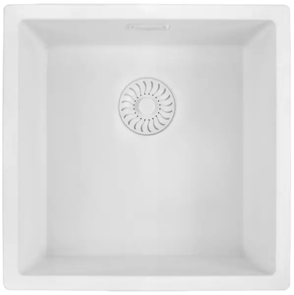 Caressi White Line wit Quartz spoelbak 40cm vlakinbouw CAGRPP40WH-FL 1208921336