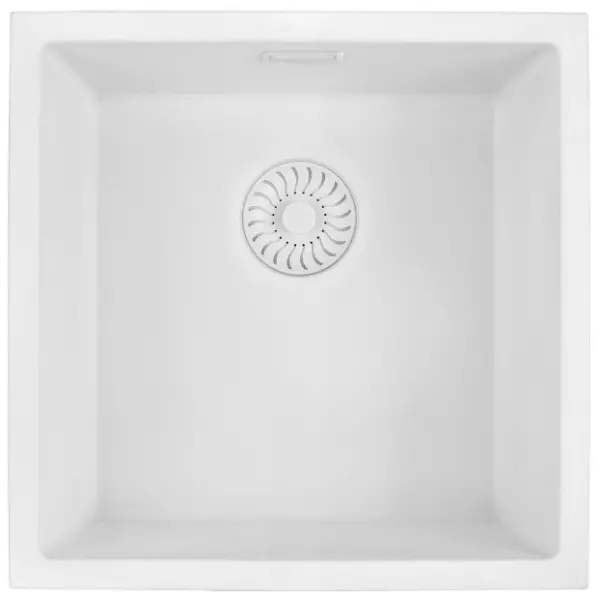 Caressi White Line wit Quartz spoelbak 40cm opbouw of onderbouw CAGRPP40WH-TU 1208921340