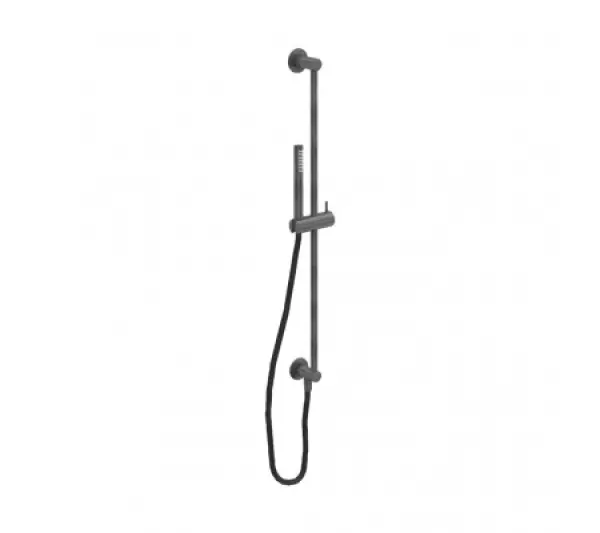 Waterevolution Flow glijstangset met handdouche 800mm Gun Metal T1661GME