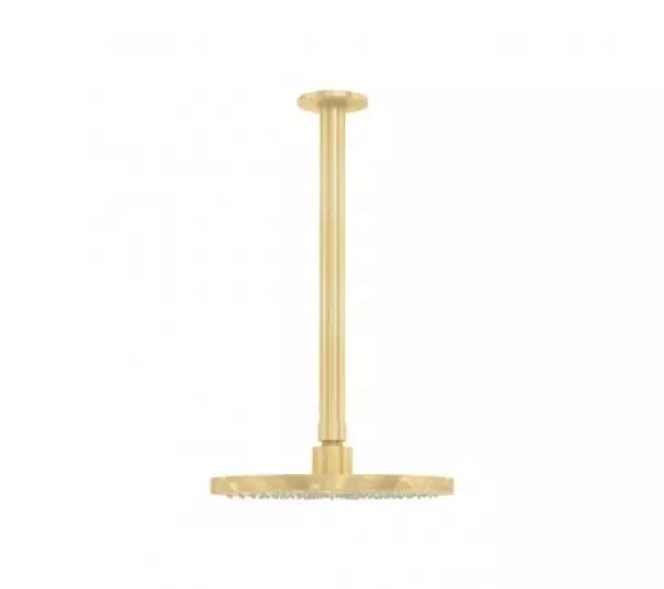 Waterevolution Flow hoofddouche 200mm met plafondaansluiting Light Gold T1642WGE