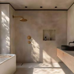 Waterevolution Flow inbouw douchethermostaat met 1 omstelkraan geborsteld messing