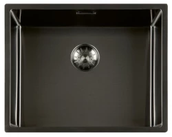 Lorreine 50SP GunMetal spoelbak 50x40 onderbouw vlakbouw en opbouw 1208952367