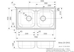 Reginox Beta 20 dubbele RVS Spoelbak opbouw B06Q1RBP08GDM