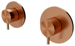 Waterevolution Flow inbouw douchethermostaat met 1 omstelkraan  koper