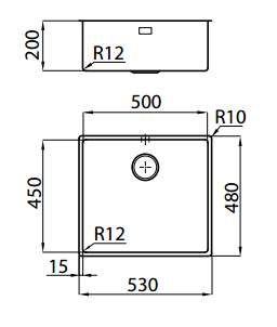 Foster L45 Speciale 45cm lang RVS Spoelbak 50 x 45 cm Onderbouw 1208953724