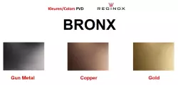 Reginox New York PVD comfort RVS spoelbak koper kleur PVD Copper 40x40 vlakbouw onderbouw en opbouw 1208953781