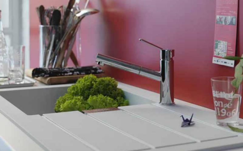 Franke Sirius 2 S2D 651 kunststof 1,5 anderhalve spoelbak met afdruip wit opbouw 100x50 143.0634.555