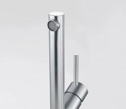 Franke Orbit massief rvs lage Keukenkraan met draaibare uitloop inox 115.0569.290