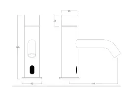 Waterevolution Flow elektronische wastafelkraan infrarood op batterijen RVS T110EIE