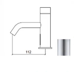 Waterevolution Flow elektronische wastafelkraan infrarood op batterijen RVS T110EIE