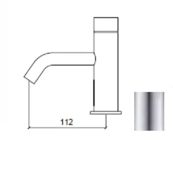 Waterevolution Flow elektronische wastafelkraan infrarood op 230volt RVS T110EEIE