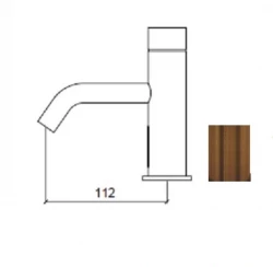 Waterevolution Flow elektronische wastafelkraan infrarood op 230volt koper T110EECPE