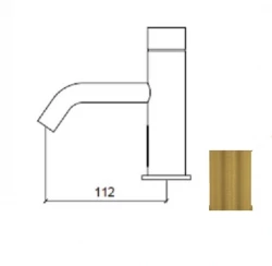 Waterevolution Flow elektronische wastafelkraan infrarood op 230volt geborsteld messing T110EEFLE