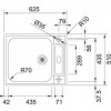 Franke Argos AGX 210 rvs spoelbak vlakinbouw 625x510 omkeerbaar 1208862692