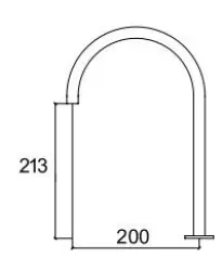 Waterevolution Flow 2-gats wastafelkraan chroom met lage U 200mm uitloop T1122U01