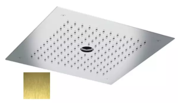 SB inbouw Regendouche plafond met icicle straat 38x38cm PVD Goud 1208955660