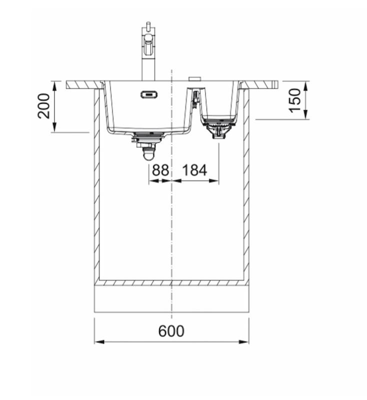 Franke Maris MRG 260/160-34-15 Black edition spoelbak Bak Rechts 135.0697.384