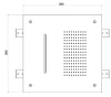 SB Square Regendouche inbouw 2-straals volledig RVS 1208955754