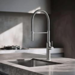 Quadri Stamford hoge keukenmengkraan met flexibele uitloop RVS 1208956080