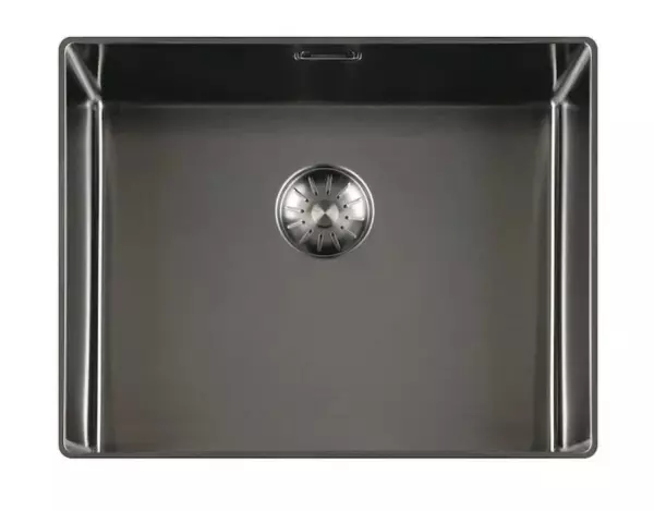 Lorreine 50SL1016-GUNMETAL Slim spoelbak 50x40cm vlakinbouw Gun Metal