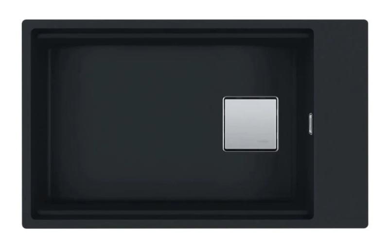 Franke Kubus KNG 110.62 mat zwarte spoelbak 72x42 graniet onderbouw met kraangatbank 125.0627.321